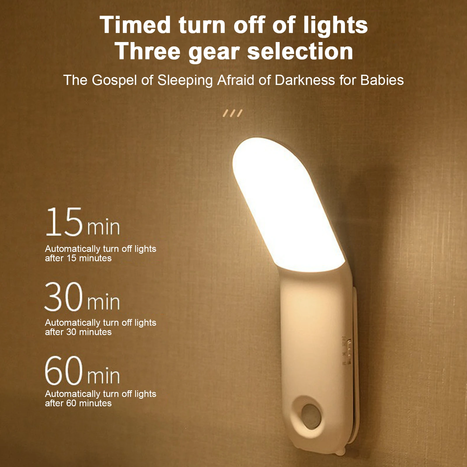 LED Night Light Touch Control Cabinet Light with 3 Color Temperature High Brightness Wardrobe Light 270° Rotatable Reading