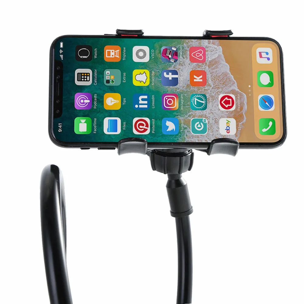 Soporte Universal Flexible con abrazadera de montaje en cuello de cisne, soporte para teléfono perezoso de brazo largo para iPhone Anroid, teléfono móvil, cama, escritorio, soporte para teléfono