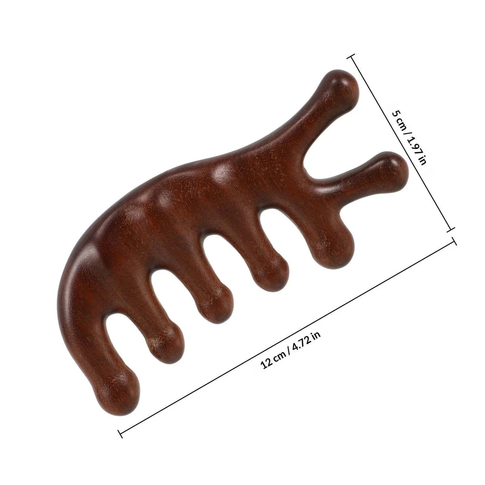 Wooden Scalp Massage Comb Sandalwood Hair Growth Massager Manual Scalp Relaxation Gua Sha Brush for Face Eye Neck Hair Care