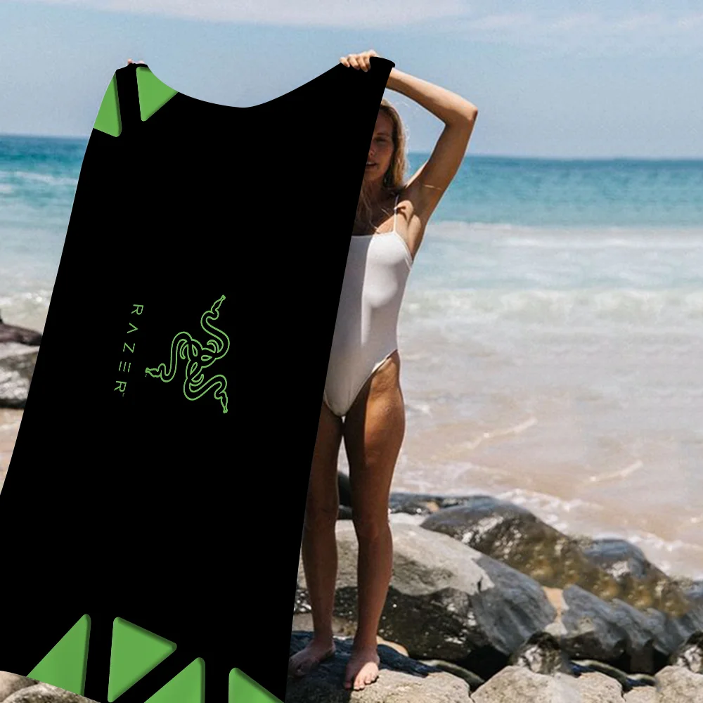 منشفة شاطئ ماصة ماصة على شكل R-razer للأطفال ، تصميم كرتون لطيف ، حمام كبير ، حمام سباحة ، سباحة ، سفر ، صيف #3