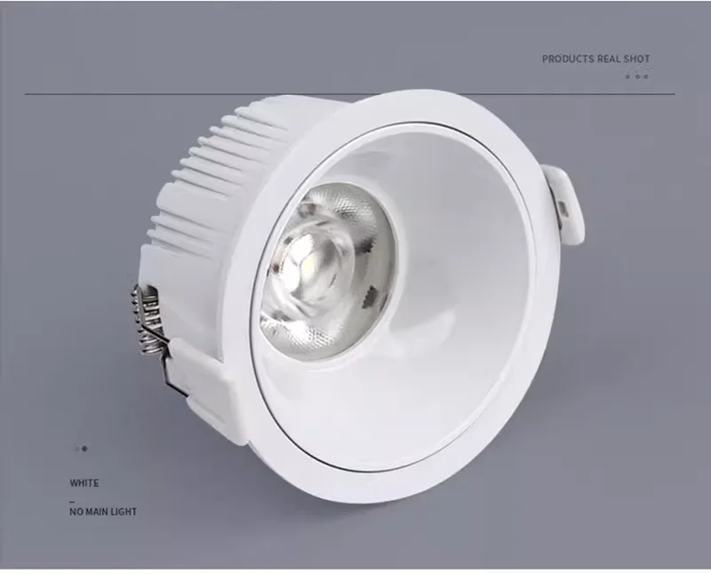 CRI 97 Anti Glare Recessed Dimmable LED Downlights 7W9W12W15W18W20W24W COB Ceiling Lamp Spot Lights AC110-230V +Led Drive