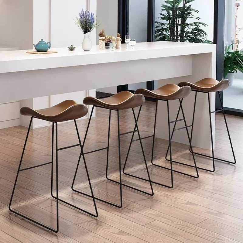 

Creative Modern Minimalist Bar Chairs Luxury Hotel Front Desk Reception Home Use High Stools Tabourets De Bar Home Furniture