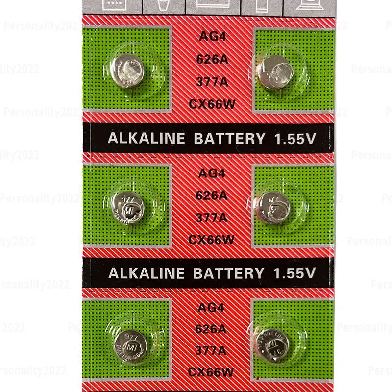 10-100pcs AG4 Batteries 377 SR626SW LR626 377A 376 177 LR66 SR626 Alkaline Button Battery 1.55V for Watch Electronic Alarm Clock