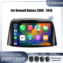 9 “ 4G Android 15 Carplay Auto For Renault Koleos 2008 2009 2010 - 2016  Car Radio Navigation GPS Multimedia Video Player AMI