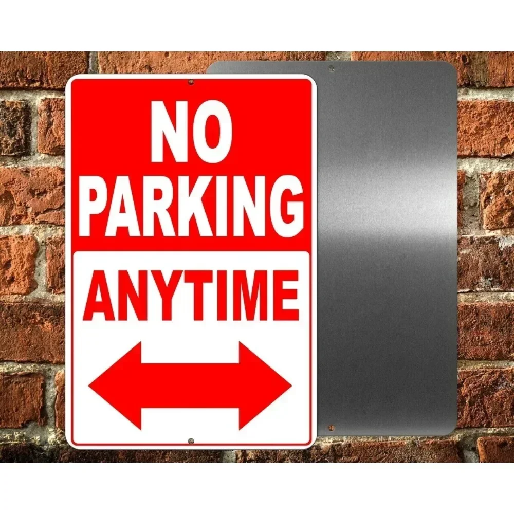 DoubleArrowTowSign™ No Parking Anytime Sign - Double Arrows - Vehicles Will Be Towed, Durable Metal Sign with Bold Graphics,