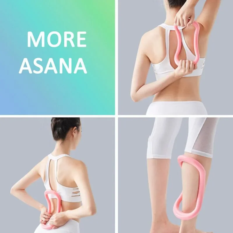 2Pcs/Lot Yoga Stretch Resistance Circle Magic Ring Open Shoulder Gym Waist Shape Exercise Fitness Ring Loop Pilates Accessories