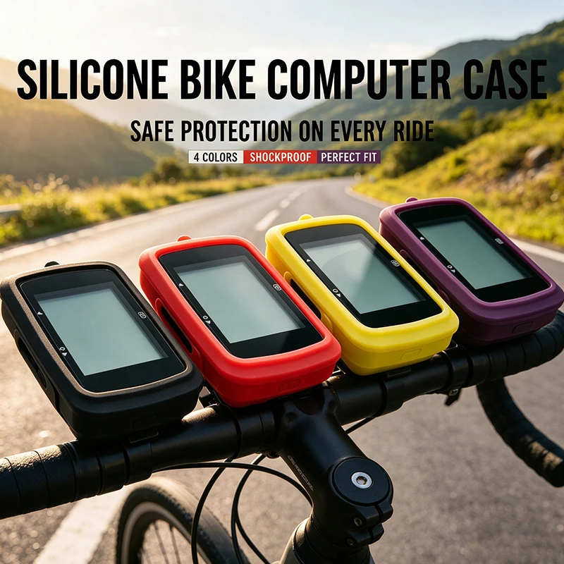 Silicone Bike Computer Case Bicycle GPS Stopwatch Protective Cover Shockproof Soft Protector Sleeve Precise Cutouts Bike Accesso