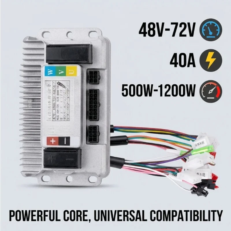 XSGQ72V 48V-72V 40A Sine Wave Brushless Motor Controller 500W~1200W Electric E-Bike Scooter Intelligent Control Unit