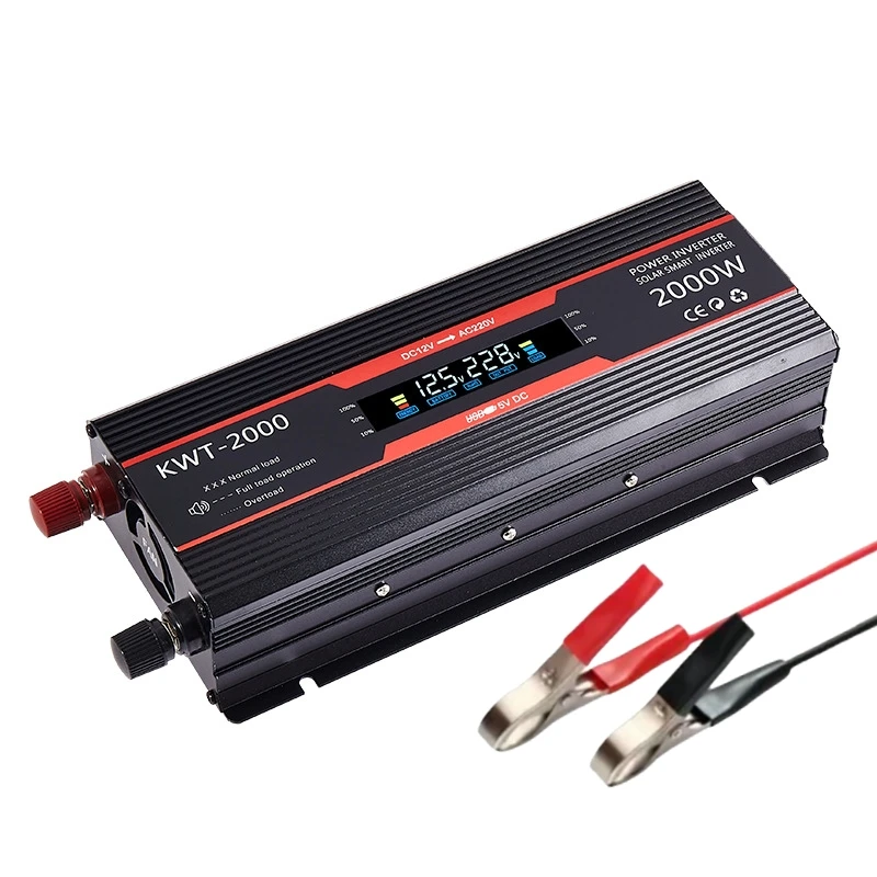 

Inverter 12v 220v Solar Inverter 600W 1200W 2000W Portable Voltage Transformer Auto Charger Converter Car Power Inverter