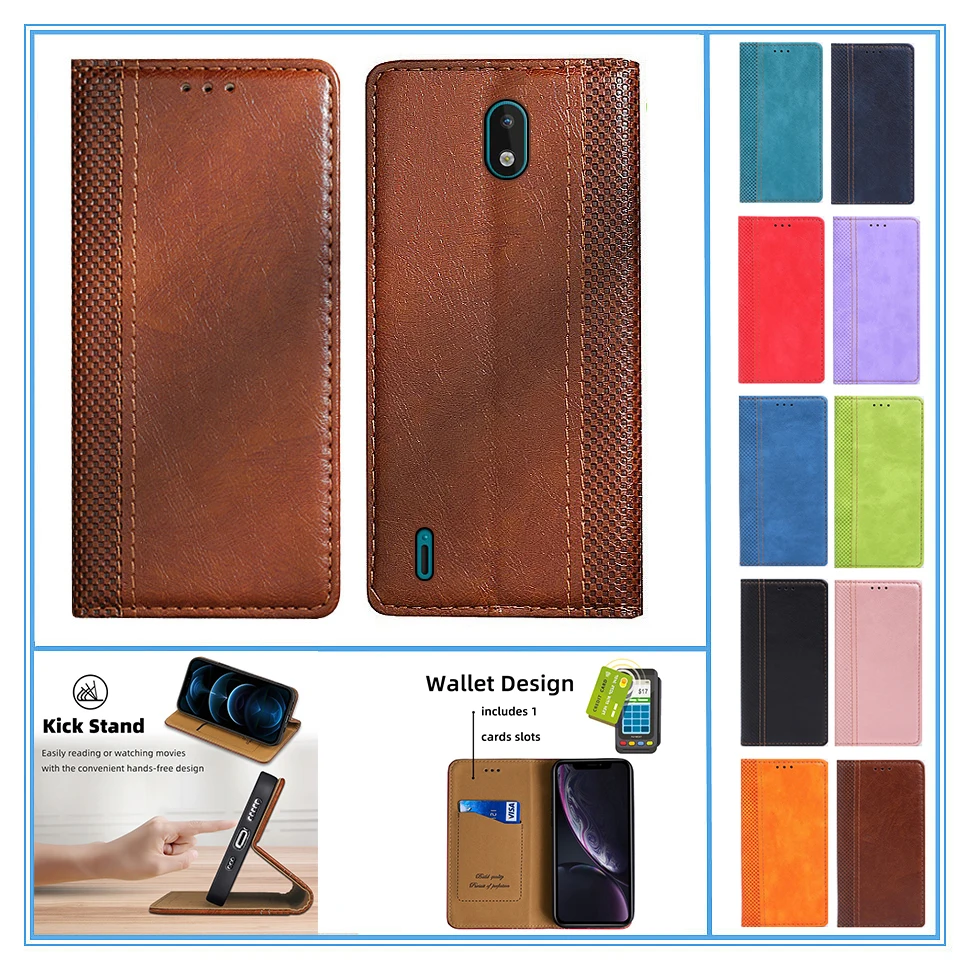 Leather Flip Phone Case for Nokia 8.1 8 7.2 7.1 7 6.3 6 5.4 5.3 5.1 4.2 3.4 3.2 6.1 1 Plus X30 X100 Cover Wallet Case Funda Capa