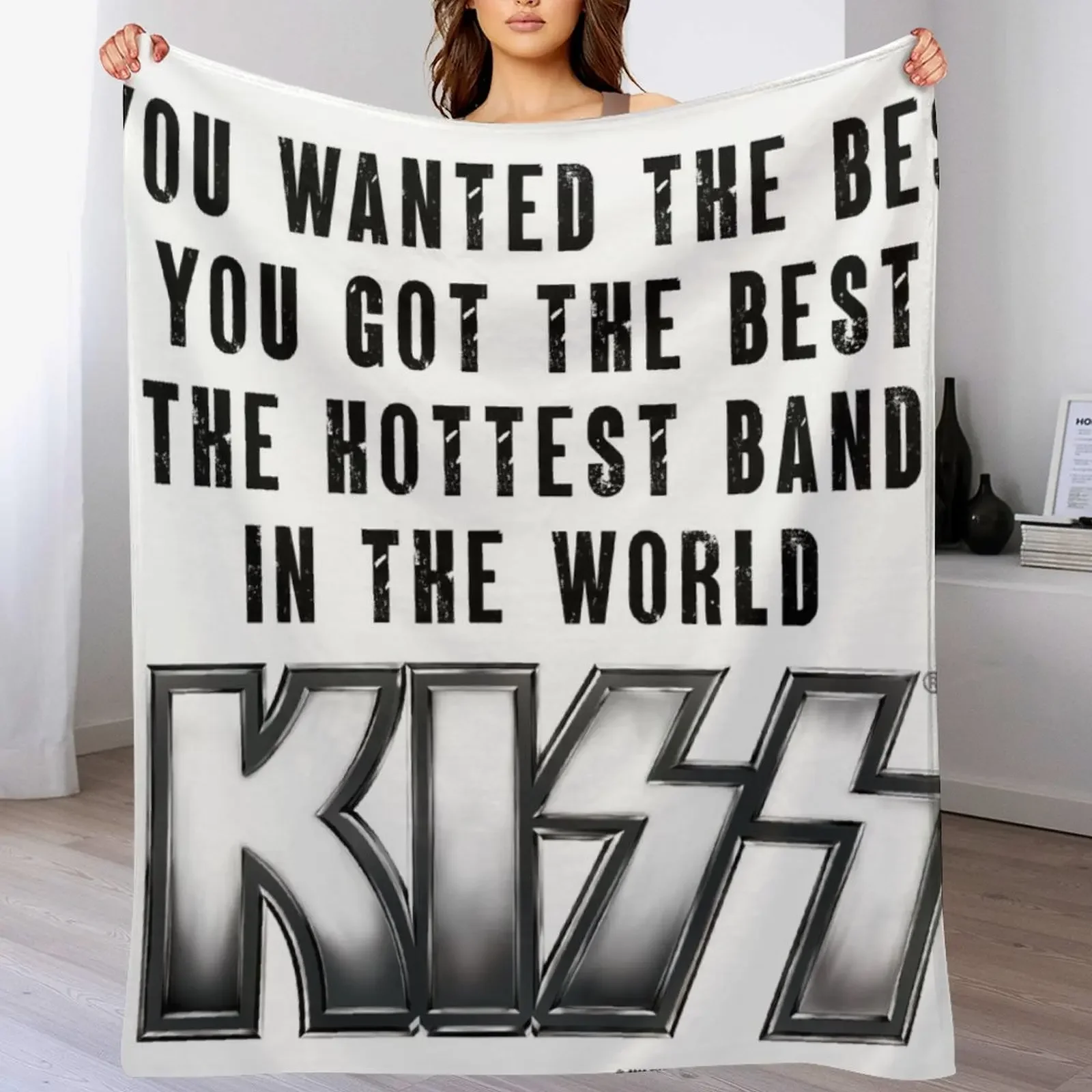 

KISS You wanted the best you got the best Throw Blanket blankets and throws Weighted Summer Beddings Blankets
