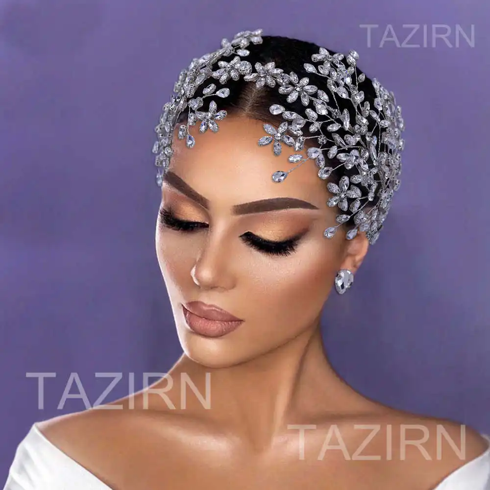 New Tiaras and Crowns for Women Wedding Headband Bridal Crystal Hair Accessories Headwear Princess Pageant Rhinestone Headpiece