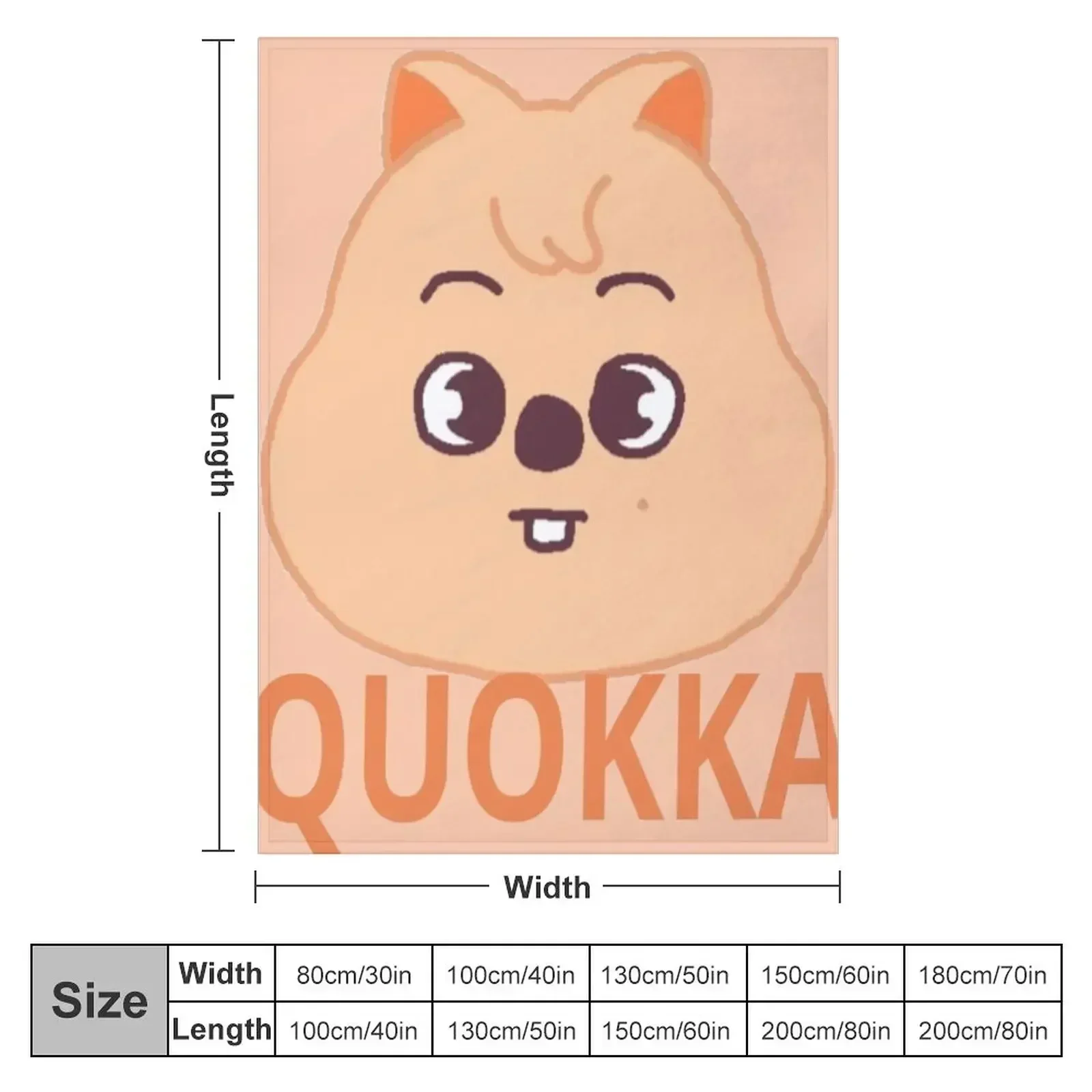 Han Quokka Throw Blanket couch cozy soft plush fuzzy picnic outdoor blanket
