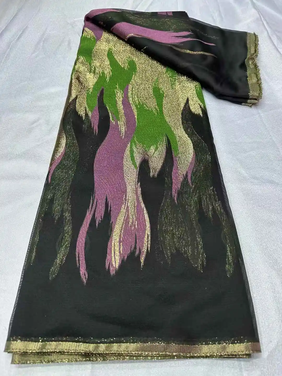 Latest Nigerian Laces Fabric Luxury African Jacquard Brocade Lace Fabric for Sewing Family Prom Dress for Women SewingCW