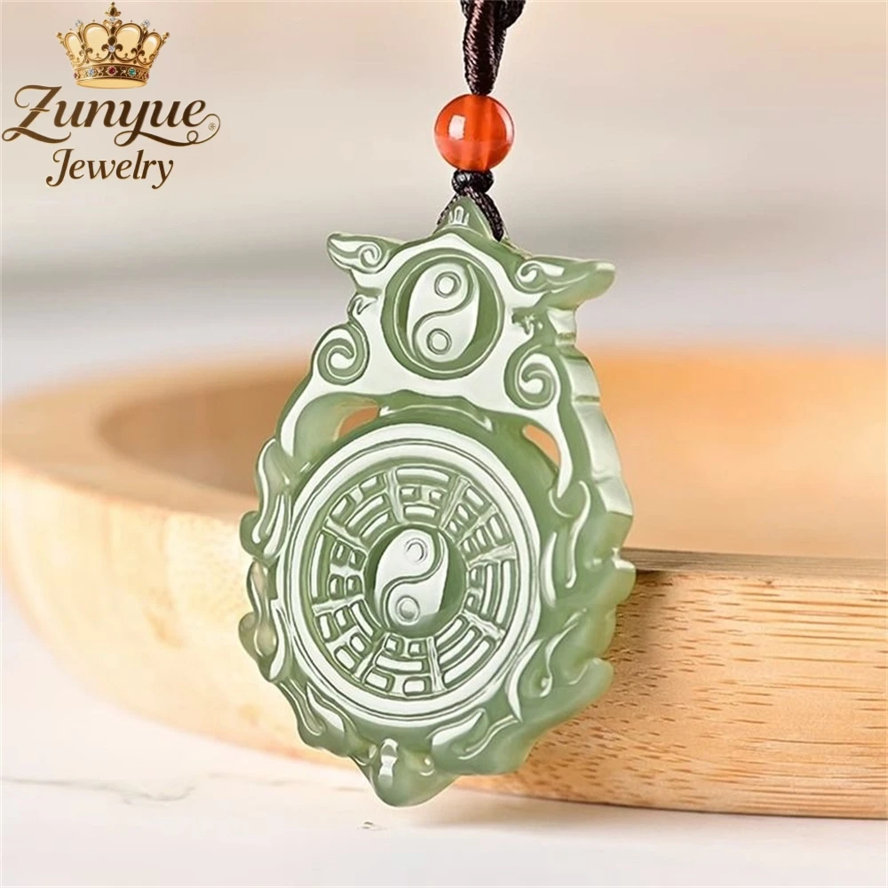

High-end Natural Hetian jade Tai Chi pendant Luxury Quality Jewelry Fashion Jewelry Best Selling Exquisite Charms Elegant Gift