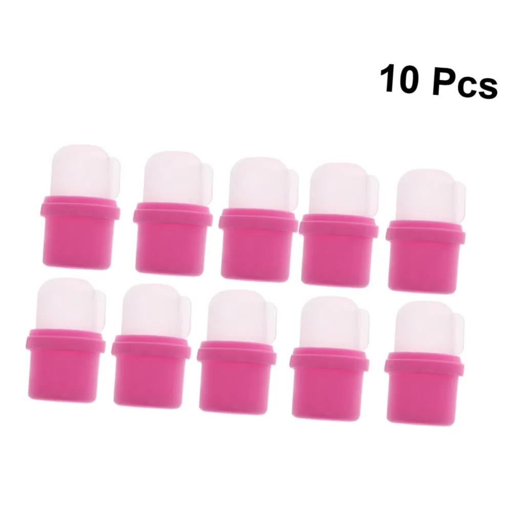 10 قطعة الساخن لسهولة إزالة طلاء الأظافر مسمار Soaker قابلة لإعادة الاستخدام دائم العملي أدوات مانيكير مقاطع الاصبع للاستخدام المنزل صالون