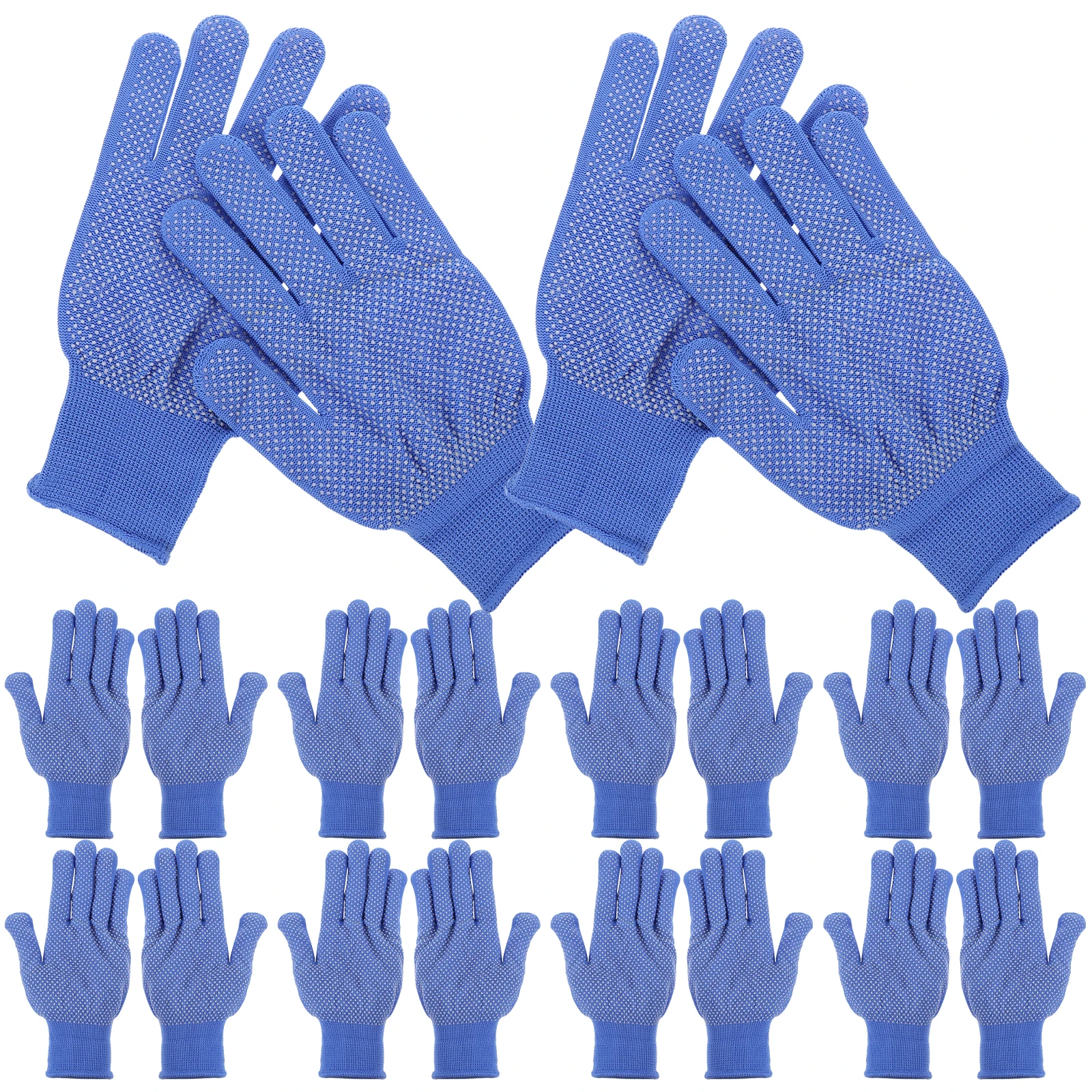 

10 Pairs Anti-slip Static-proof Gloves Polyester PVC Durable Flexible Gardening Weeding Outdoor Care Women Planting Yard Work