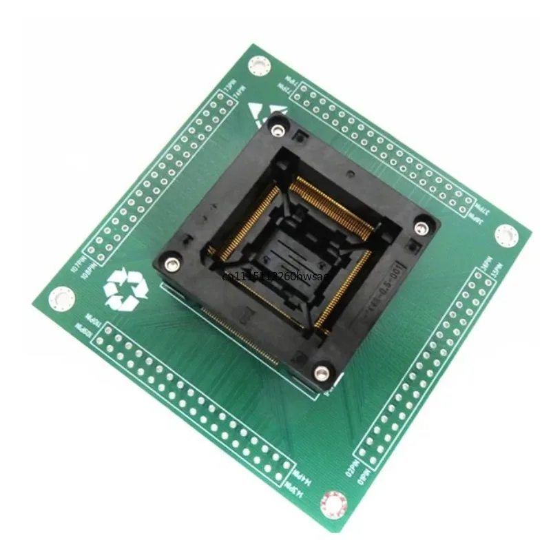OTQ-144S-0.5-001 QFP144 LQFP144 IC Test Socket Adapter 20x20mm Pitch 0.5mm for Chip Programming Debug and Burn-in