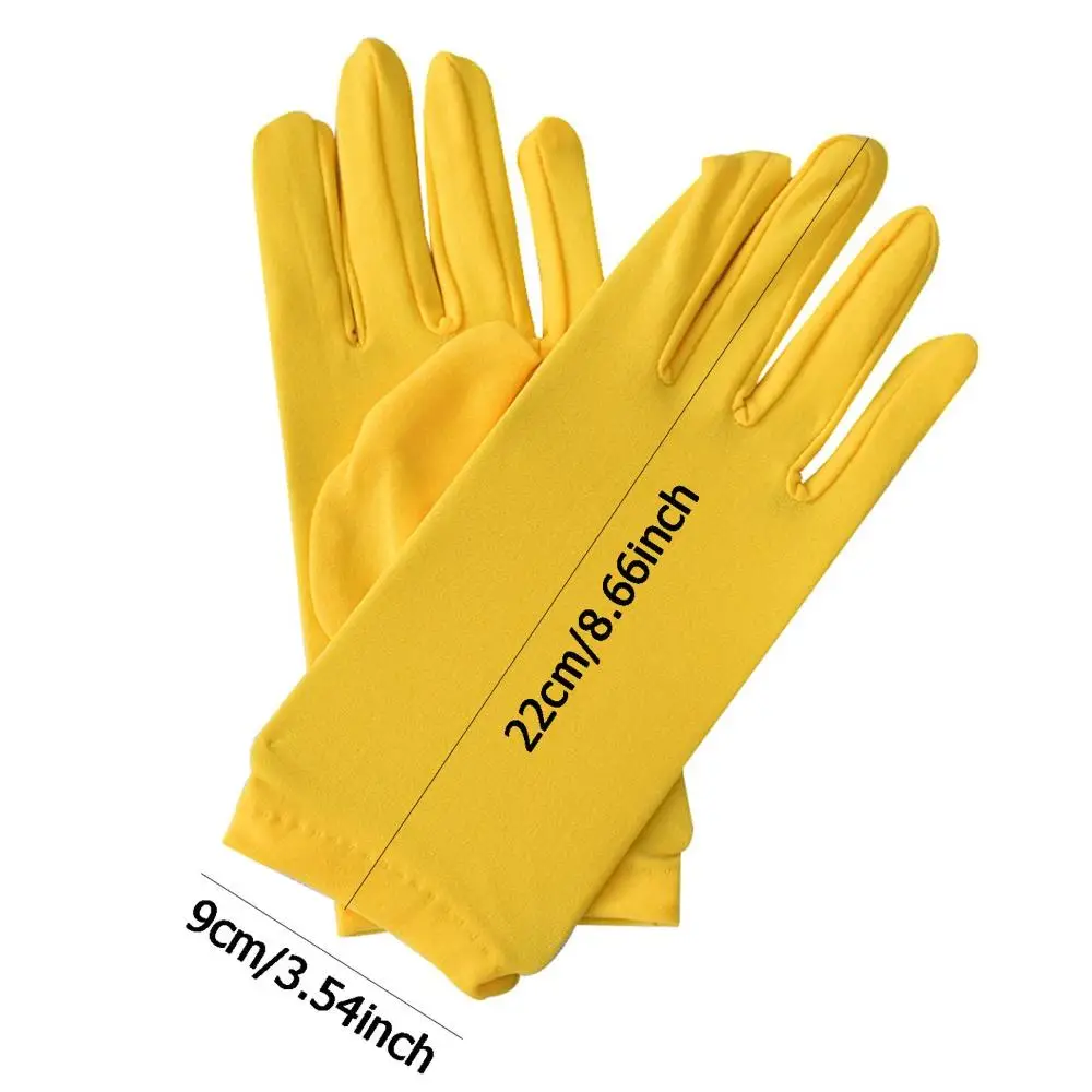 Woman Gloves Work Gloves Milk Silk Gloves Solid Color Non-Slip Household Gloves Breathable Serving Waiters Mittens