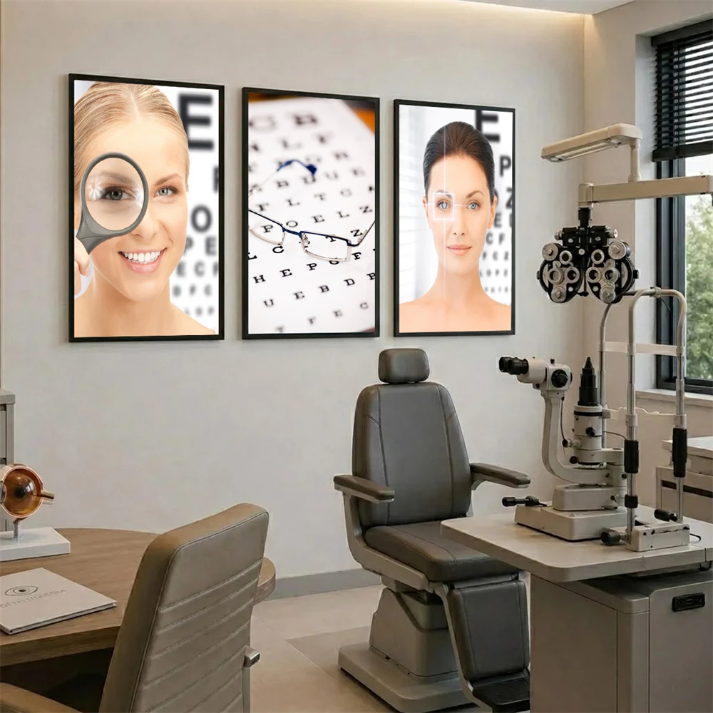 Ophthalmologist Eye Beauty Care Canvas Poster Ophthalmology Clinic Wall Art Painting Visual Acuity Chart Print Office Home Decor