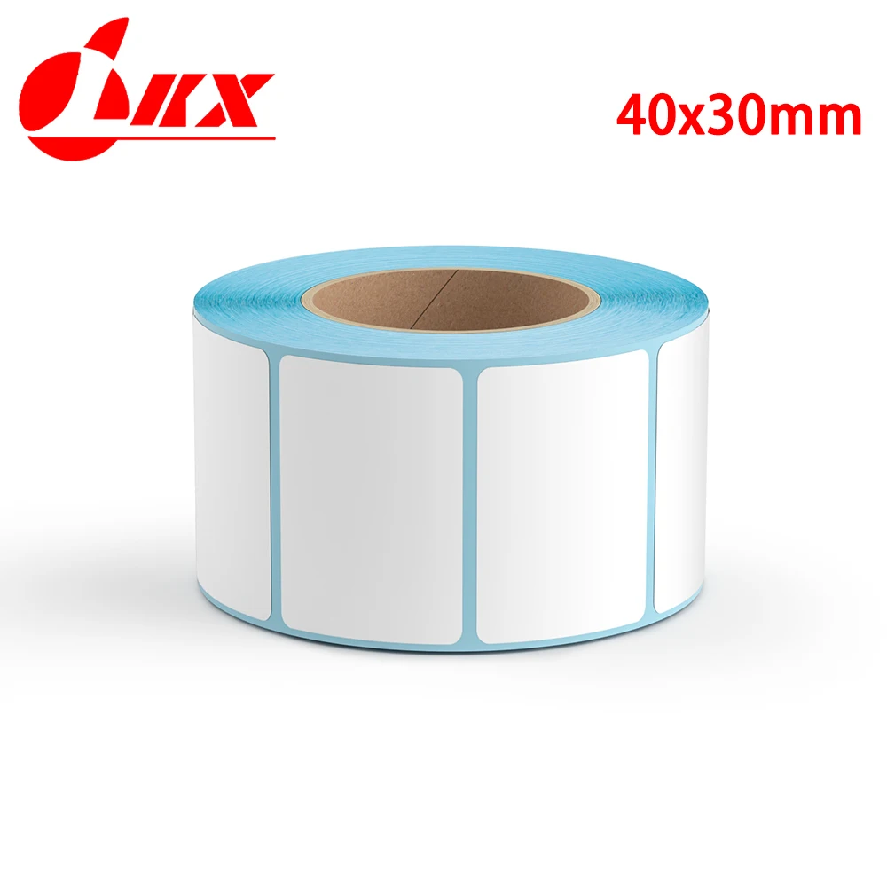 LKX 40x30mm 800 pz carta bianca adesivo termico papel adhesivo stampante impermeabile etichetta latte tè gelato cibo Tag per niimbot