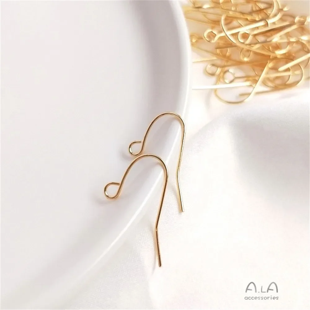 

14K Gold Ear Hook Earrings Ear Hook Accessories DIY Handmade Material French Simple Versatile Fashion Ear Accessories E029