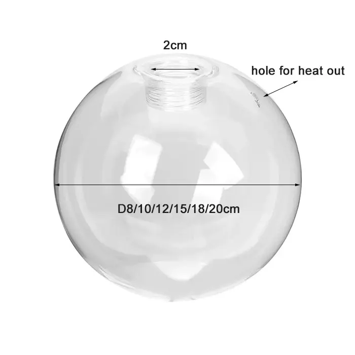 Abat-jour Globe En Verre Transparent G9 - Couvercle De Lampe