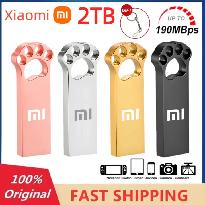 Xiaomi-Unidade Flash USB Tipo-C, Pendrive de Alta Velocidade, Disco Flash, Memória, Unidade 3.0 para Telefone, Computador, 2TB, 1TB