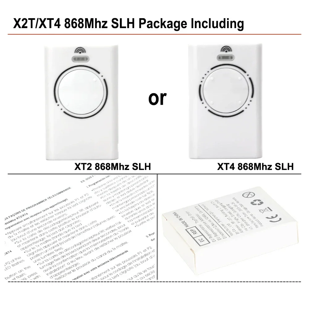 Imagem -04 - Gadoore-remoto para Porta da Garagem Compatível com Frequência Xt2 Xt4 868 Slh lr 868mhz Xt2 Xt4 868 Slh lr