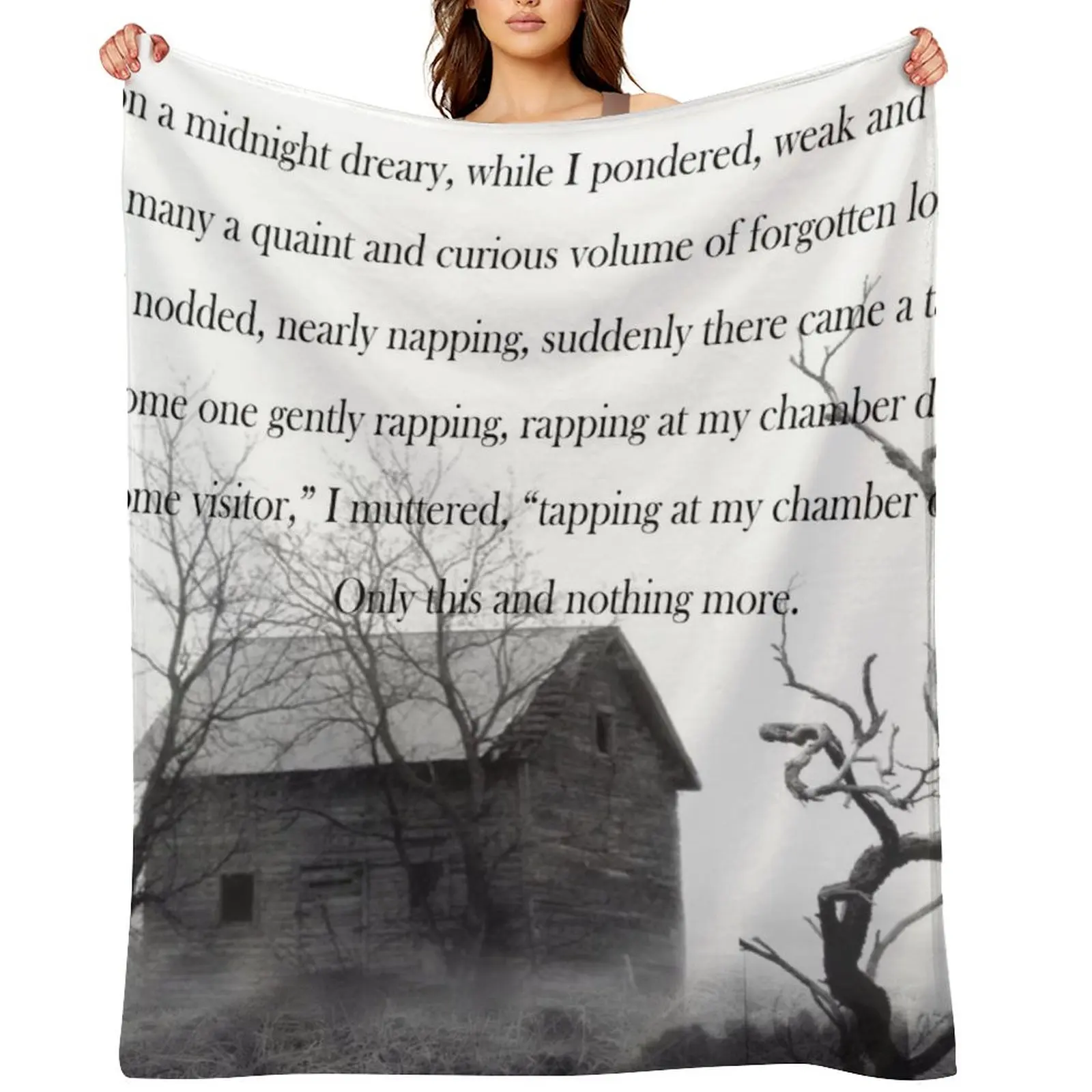 Edgar Allan Poe The Raven Throw Blanket for sofa Picnic Blankets Sofas Of Decoration Luxury For Decorative Sofa Blankets