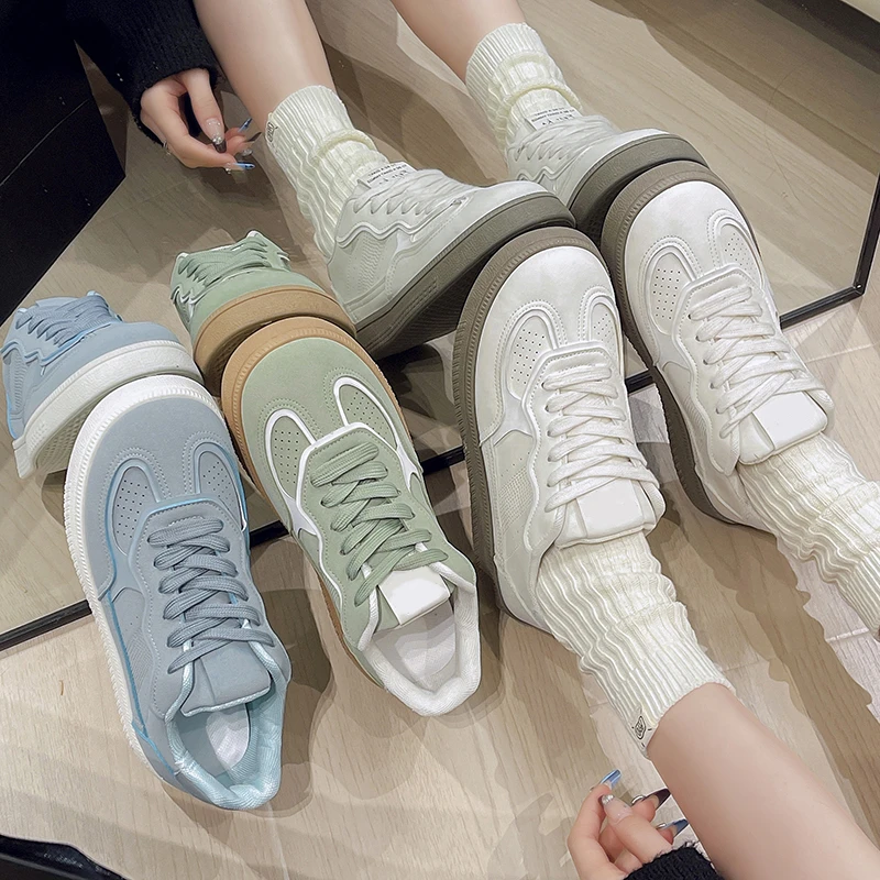 Women's White Sneakers 2025 New Spring Female School Casual Sneaker Versatile Non-slip Comfortable Women's Tennis Shoes Fashion