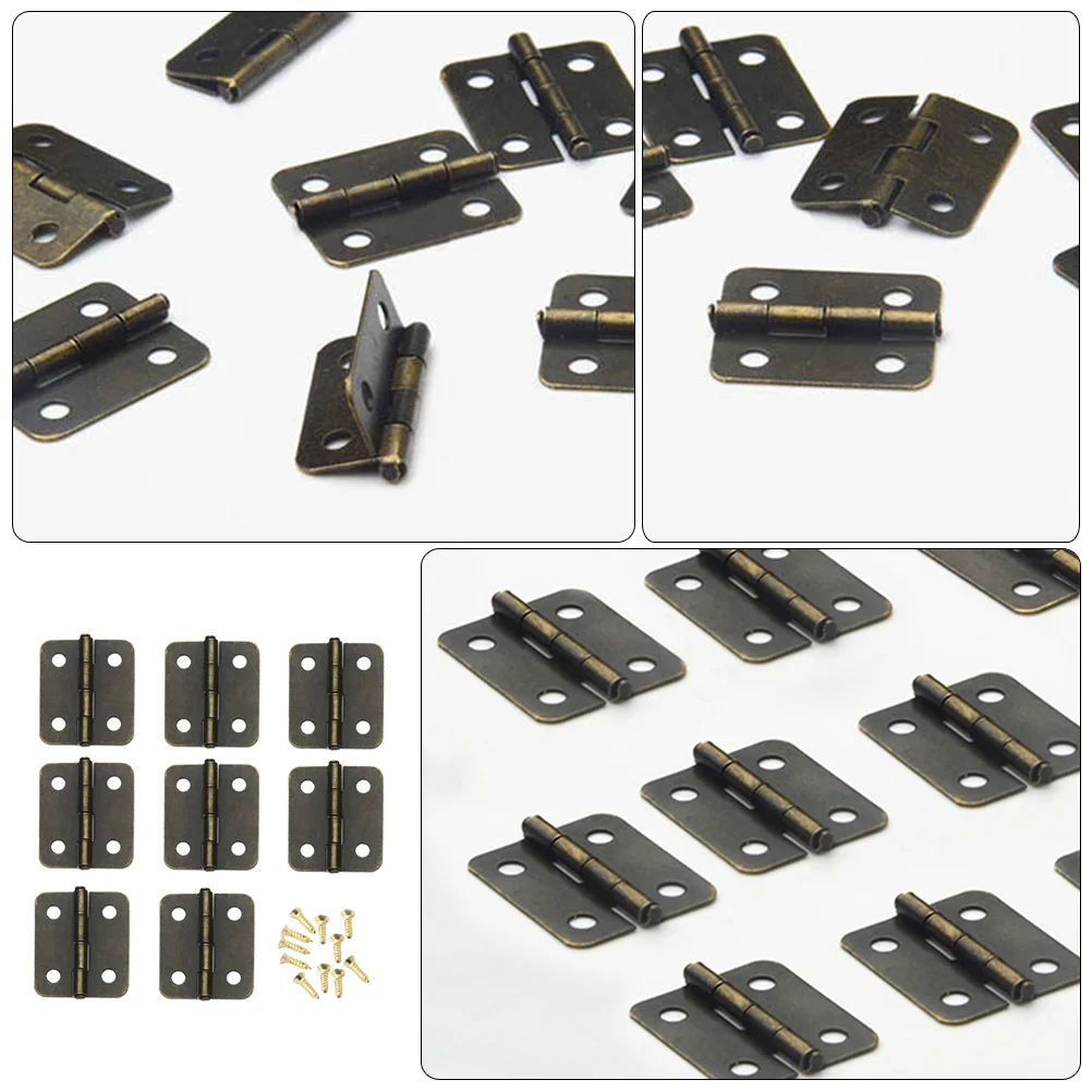 

250pcs Small Automatic Hinges Iron Box Jewelry Case Furniture Box Hinges Hardware Durable Smooth Pivot Easy Install