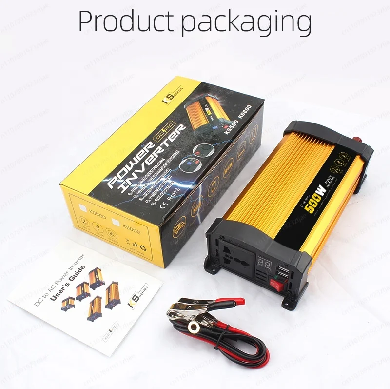 500W Digital Display Car Power Inverter Factory Sale Home Inverter 12V 230V DC AC Battery Voltage Modified Sine Wave 50Hz Output - view 6