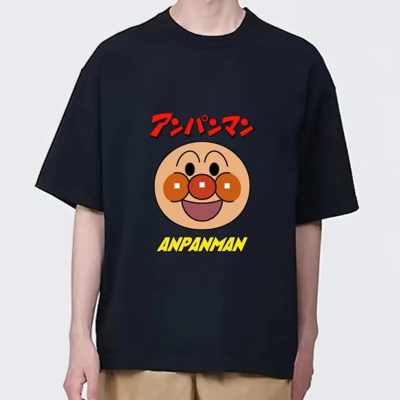 Cartoon Anpanman Cute T Shirt Men Couple Combination Clothes Short Sleeve Collar Fashion woman Cotton