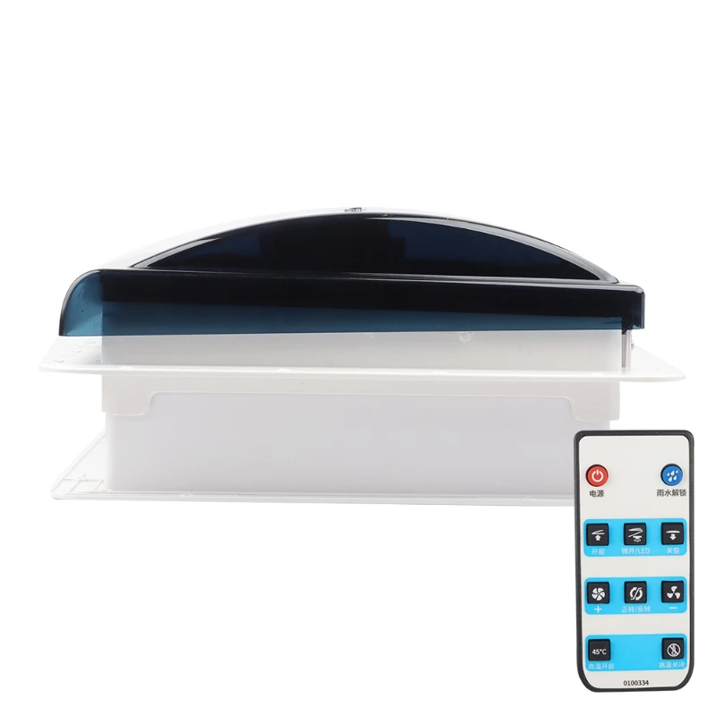 14inch 420mm CE-certified remote-controlled 12V RV vent fan with UV protection.
