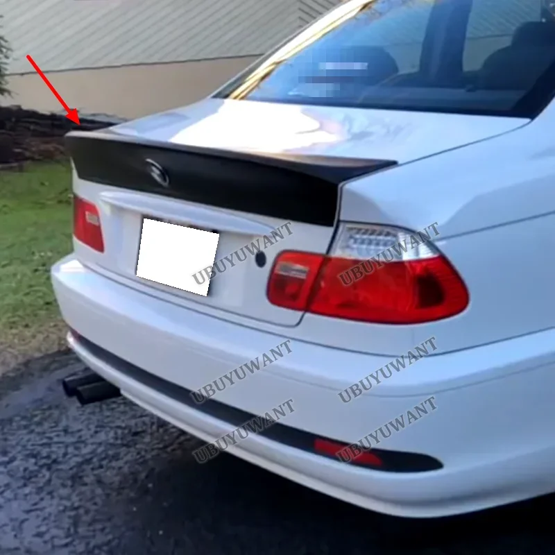 For BMW E46 3-Series 4-Door CSL Style Rear Trunk Spoiler Wing Top Tail Lip Spoiler Diffuser Auto Parts 1999-2006