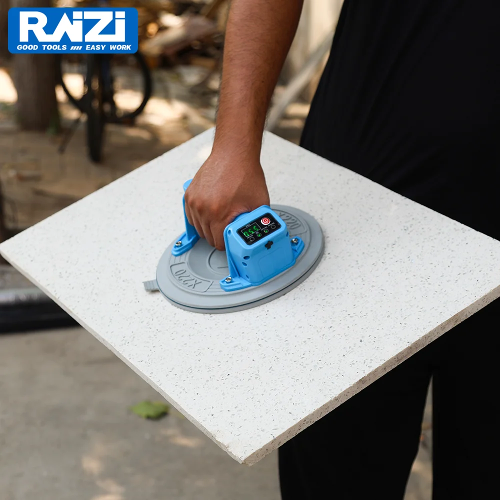 Raizi X220 Utensili manuali a ventosa elettrica portatile Sollevatore in movimento per piastrelle di vetro ceramico per superfici opache e lisce