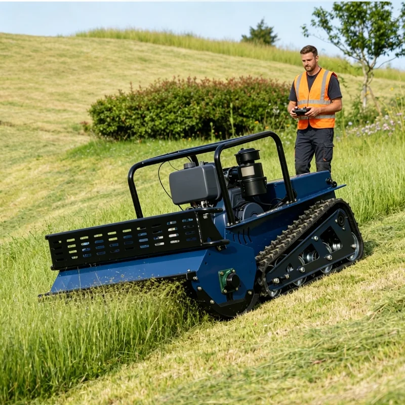 CE EPA Certified Diesel Powered Tracked Lawn Mower Customized Heavy Blades All Terrain Farm Weeding Machine