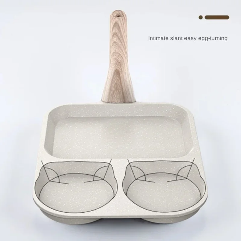 Medical Stone Egg Frying Pan Plus 3-in-1 Breakfast Pan Multi-functional Non-stick Steak Frying Pan