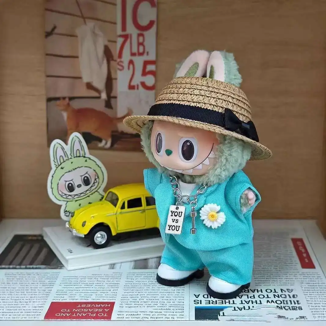 

17 см костюм Labubu в одном стиле, костюм Labubugd, одежда для кукол, одежда второго и третьего поколения