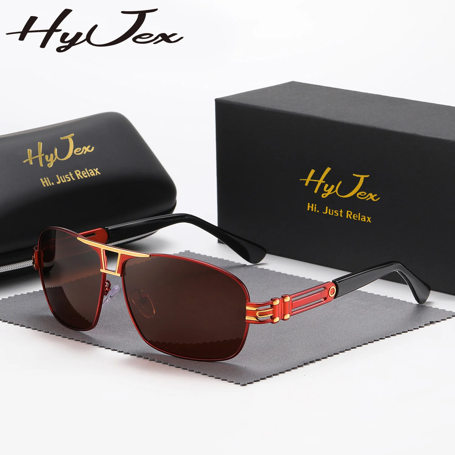 

HyJex 1 Piece Unisex Exceptional Quality Rectangle Frame Sunglasses Artistic Full Frame Sunglasses UV400