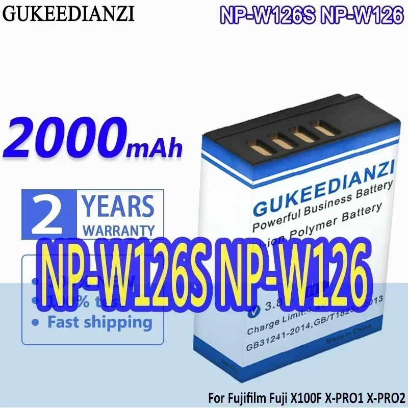 2000mAh NP-W126S NP-W126 Battery For Fujifilm Fuji X100F X-PRO1 X-PRO2 X-A1/A2/A3/A10 X-E1 X-E2 X-E2S X-E3 X-M1 X-T1/T2/T10