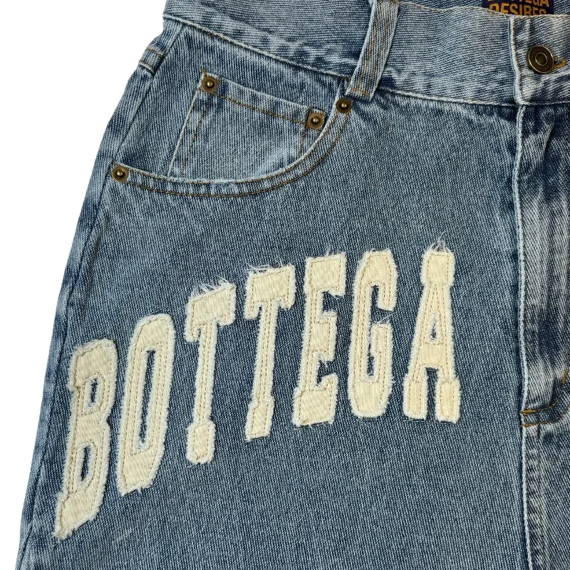 Y2K Pantaloncini di jeans retrò Lavato Nappa Alfabeto Ricamo Modello Jorts Uomo Harajuku Hip Hop Tendenza Pantaloncini larghi unisex versatili