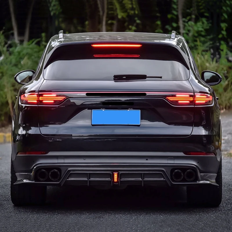 Upgraded SD Carbon Fiber Front and Rear Bumper for  Cayenne 2018-2023 Coupe Carbon Fibre Styling