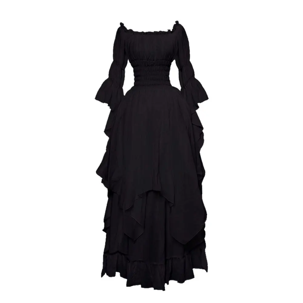 Women Medieval Dress Renaissance Vintage Style Gothic Dress Floor Length Women Cosplay Dresses  Medieval Lolita Dresses Gown