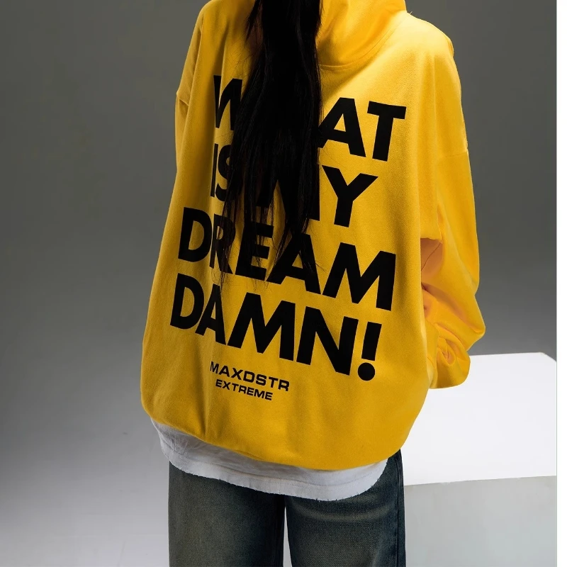 

New 2024 Men's plus Size 300 Pou Hoodie Loose Casual Faionable White Enhancing American Retro Sle Sweatirt Jaet