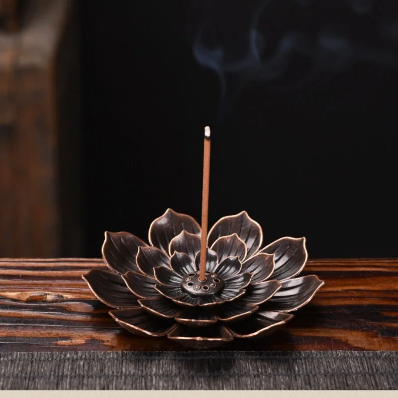 Porous Lotus Flower Fragrance With Zen Intention Thread Fragrance Household Tea Set Accessories Sandalwood Incense Burner Tray