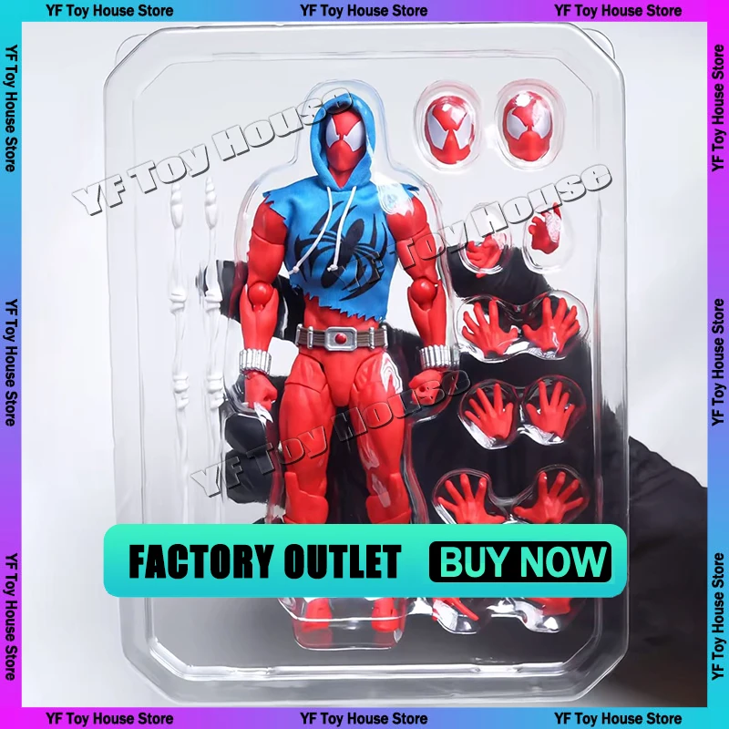 

Genuine Mess Toys Spiderman Red And Blue Ultimate Spider-Man Spider Peter Kaine Parker Anime Action Figure Model Toys Xmas Gifts