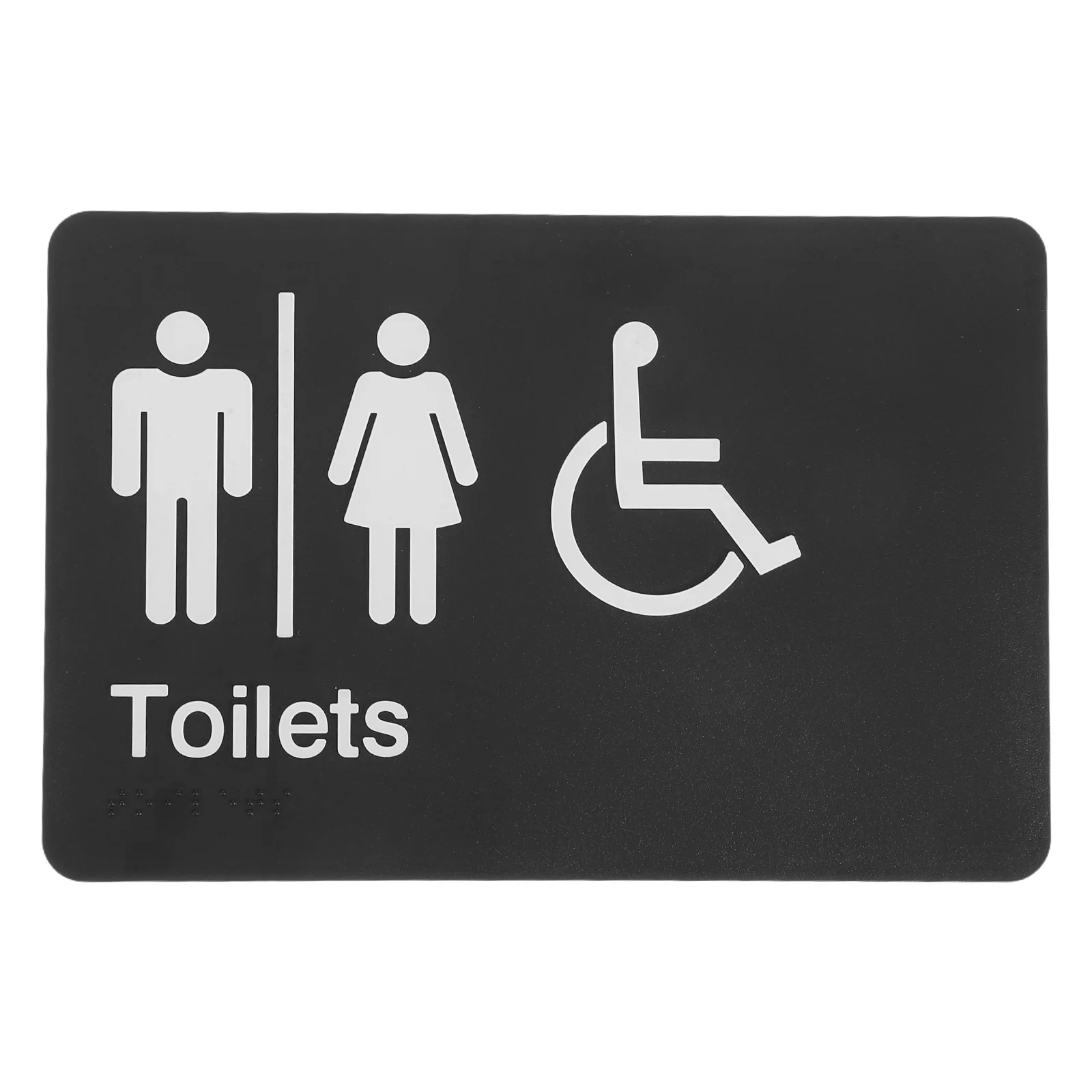 Braille Restroom Signboard Bright Colors Clear Markings Unisex All Gender Door Sign Washroom Handicap Guiding Signage