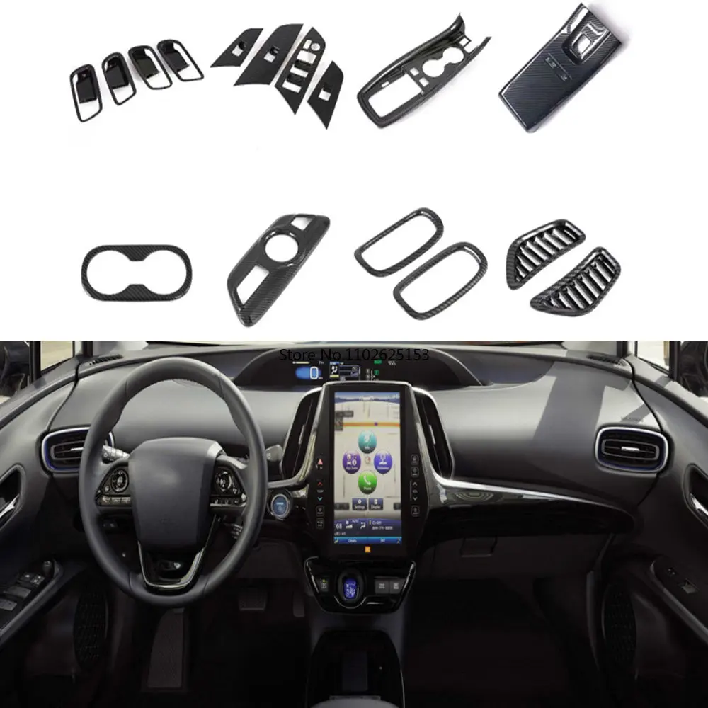 

For Toyota Prius 50 Series 2019 2020 Window Switch Cover Gear Shift Box Panel Cover Air Oultet Cover Interior Accessories